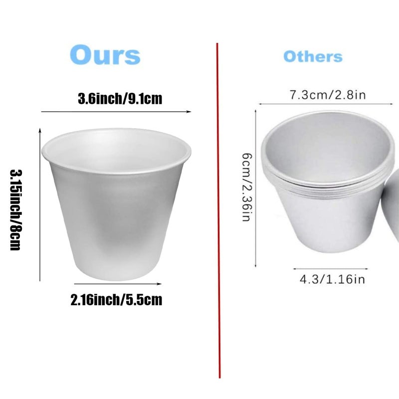FRIGIIRE 6 Pcs Nonstick Individual Tumblers Popovers Chocolate Molten Pudding Cups Raspberry Mold,3.15 inch Height - Image 3